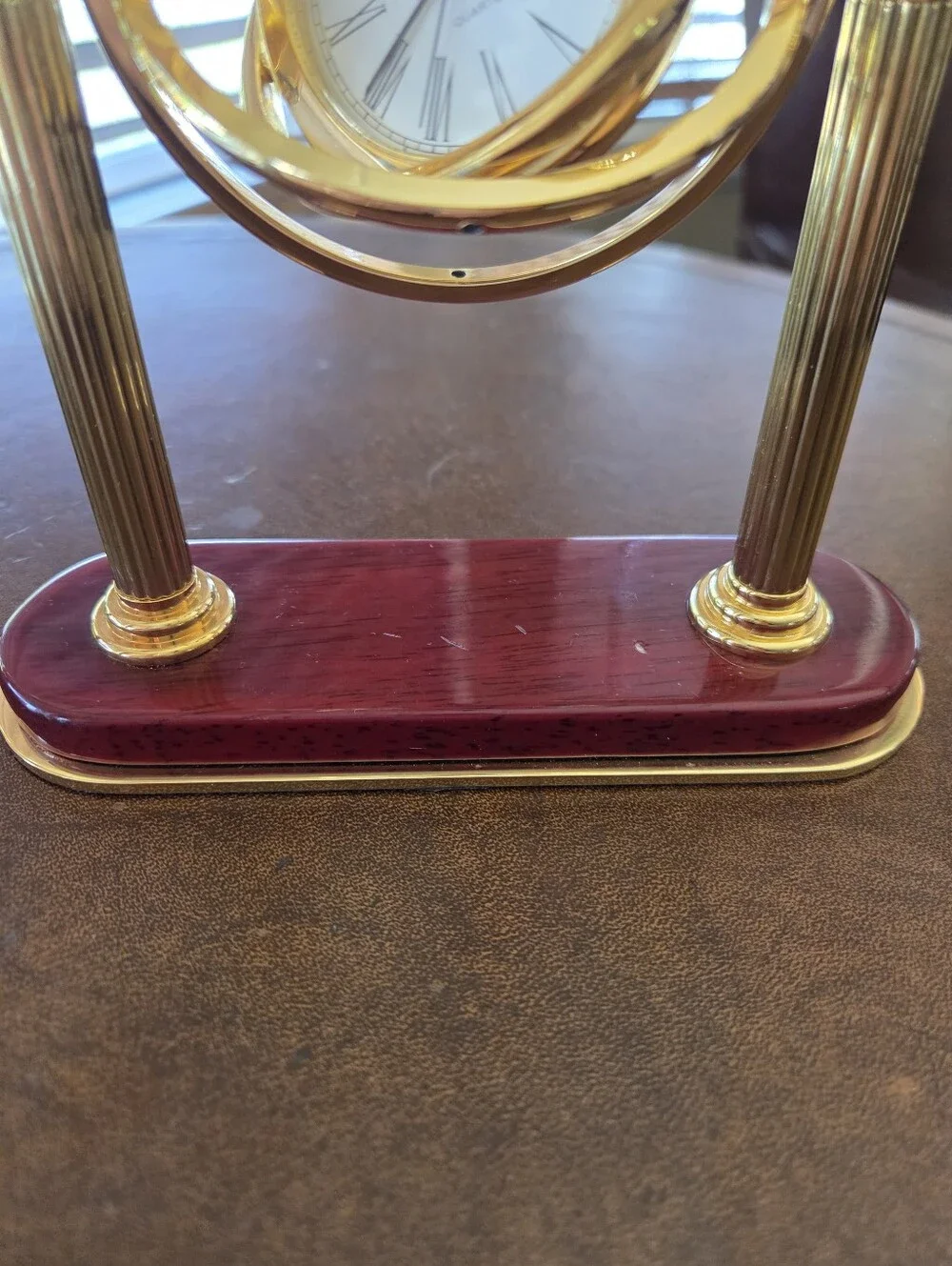 Howard Miller Maritime Gimbal Clock With Rosewood Base